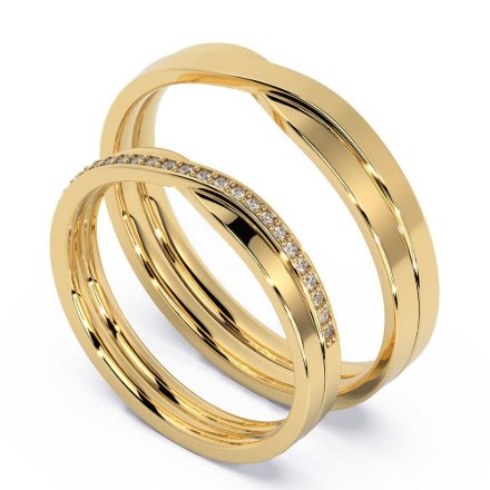 Wedding Rings VA118, Yellow 1